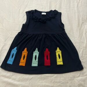 BACK TO SCHOOL crayon dress size xl